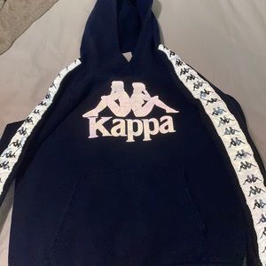 Blue Reflective Kappa Hoodie size medium used RARELY looks completely new